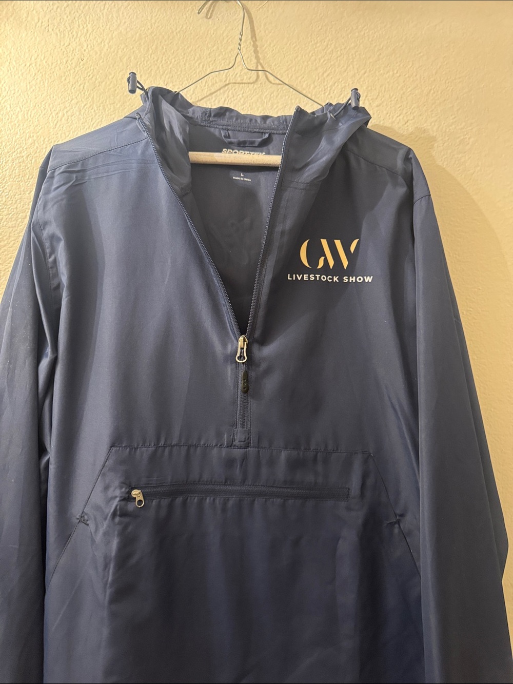 Sport-Tek Navy Hooded Half-Zip Jacket